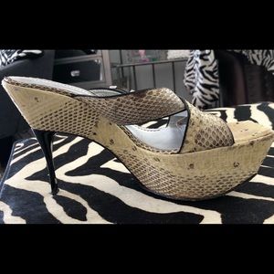 Casadei mules snake skin very rare